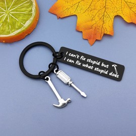 Jielahua Carpenter Builder Gifts Carpenter Gifts for Men Keychain Woodworker Handyman Gifts for Husband Dad Boyfriend Son Grandpa Friends Mechanic Woodworker Coworker Gifts Christmas Birthday Gifts