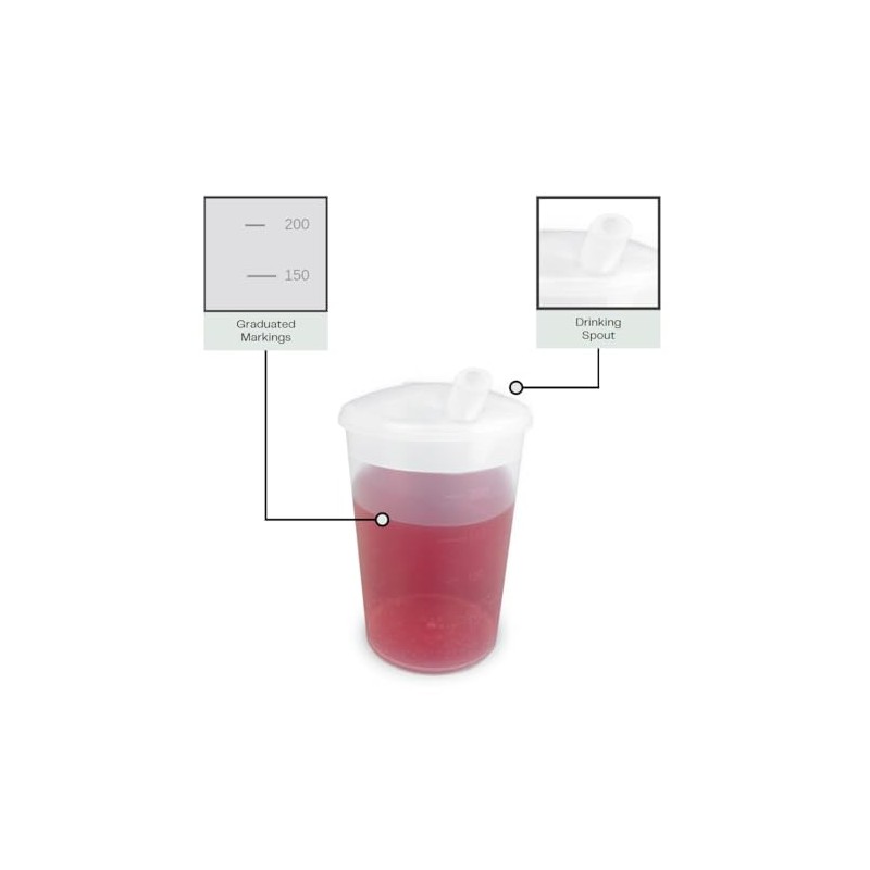 Plastic Beaker with Drinking Lid - Pack of 3 |