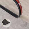Trimold Carpet to Tile Floor Transition Strip, Black Self-Adhesive Threshold