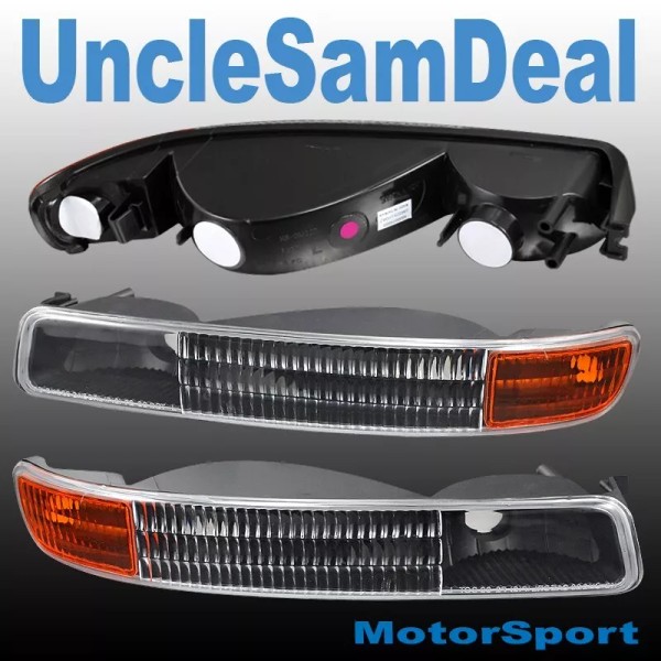 New Aftermarket FOR GMC SIERRA YUKON BLACK BUMPER CORNER TURN