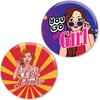 Creanoso 90’s Girls Pinback Buttons (10 Pack) - Fun Classroom