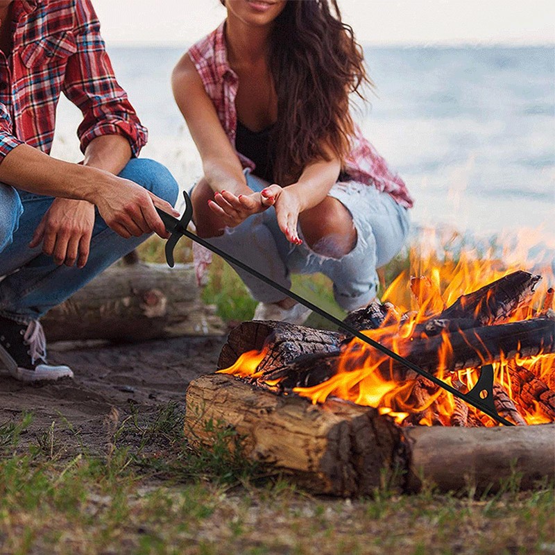 40in Fire Poker Fireplace Poker Rustproof Solid Steel Fire Pit