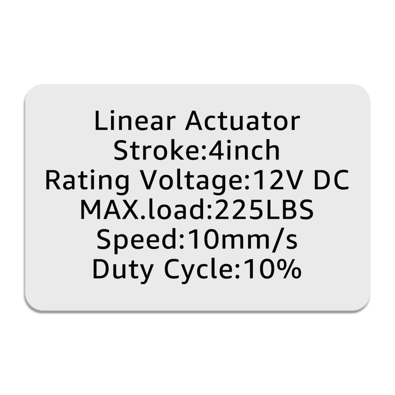 Aflle Racing 4" Inch (100mm) Stroke 12V Electric Linear Actuator