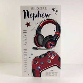Jonny Javelin Special Nephew Happy Birthday Card - Gaming