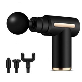 K&T Myofascial Release, Mini, Lightweight, Compact, Compact, Portable, 4 Types of Heads, Japanese Instruction Manual Included, Training and Muscle Exercise Aid (Black)