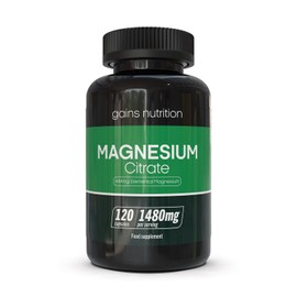 GN Magnesium Citrate | 120 High Strength Magnesium Citrate Capsules - 1480mg Magnesium Citrate per Serving | Magnesium Supplements | Non-GMO, Gluten & Allergen Free | Made in The UK