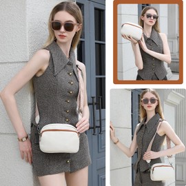 Miss Lulu Woman Crossbody Bag, Shoulder Bag Genuine Leather, Purse for Women, Handbag Splash-proof, Adjustable Shoulder Strap