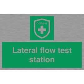 Lateral flow test station sign