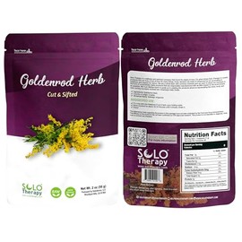 Goldenrod Tea Herbal Tea - Solidago Virgaurea - Herb Cut and Sifted - Resealable Bag - 56 grams - Premium Quality (Goldenrod Herb)