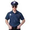 Wicked Costumes Adult Mens Navy Blue Police Shirt - Medium