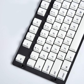 Qisan - Juego de Llaves para Teclado mecánico y Teclado de Juego (108 Teclas, diseño de la Leyenda Estadounidense), Balck Font