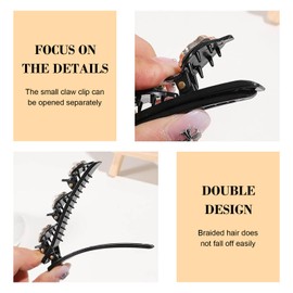 Vroxdrez Pack of 4 Five Leaf Clover Hair Clips, 2025 Crystal Hair Accessories, Flowers, Braided Hair Clips for Women & Girls, Stylish Hairstyle Accessories (#2)