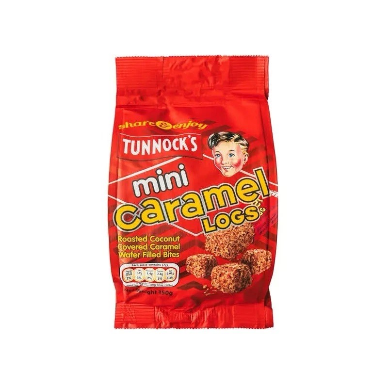 Tunnock's Mini Caramel Logs (2 Pack)Roasted Coconut Caramel Wafer Biscuits