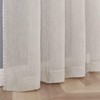MISS SELECTEX Sheer Linen Curtains with Bordered - Natural Textured