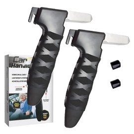 CymBidi Car Handle Assist for Elderly Car Door Handle for Elderly 2 Pack Auto Cane Portable Vehicle Support Handle and Handicapped Car Cane for Easy exit Handle for car (Black)