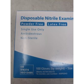 Responder Nitrile Examination Gloves – Powder-Free, Latex-Free, Large, Box of 10