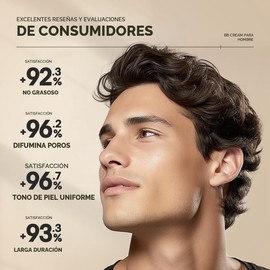AKARY Crema Bb Hidratante Para Hombre Spf 15 Pa, Base De Maquillaje Y Corrector De Cobertura Total, Crema Hidratante Facial Para Hombre Que Unifica