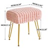 IBUYKE Rectangular Footrest Stool Ottoman, Makeup Vanity Stool Side Table,