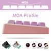 Tsungup MOA Profile Keycaps,PBT Cute Rainbow Candy Keycaps 126 Keys