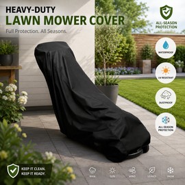 Lawn Mower Cover for Outdoor Storage – 210D Oxford Weather-Resistant Protector for Garden Equipment
