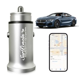Surponzin Car Anti-Loss Device with Charging Port - Real-Time Location Tracking, Compatible with Apple Find My (iOS Only)-Sliver (Sliver)