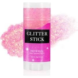 Purpurina para Cara, Brillo Corporal Cara Festival Glitter Face Glitter Stick, Cabello, Maquillaje de Larga Duración con Lentejuelas de Sirena, Maquillaje Halloween