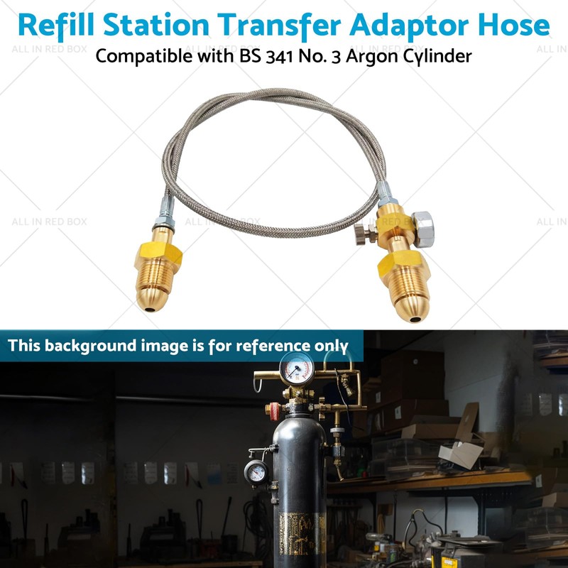 ALL IN RED BOX Refill Station Transfer Adaptor Hose Suitable