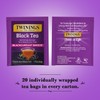 Twinings Blackcurrant Breeze Black Tea Individually Wrapped Bags, 20 Count