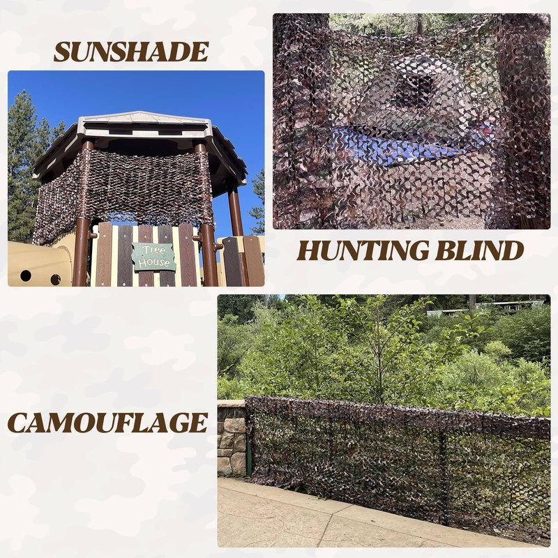 iunio Camo Netting, Camouflage Net, Bulk Roll, Mesh, Cover, Blind