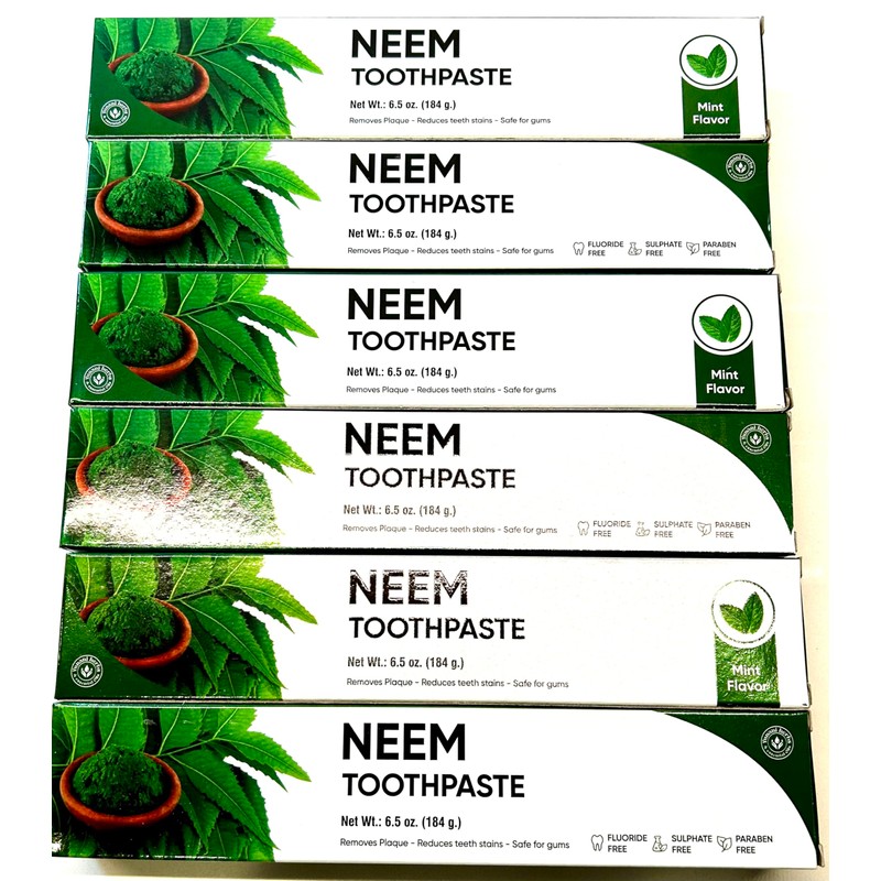 Neem Toothpaste 6.5 oz (184gm) 6 Pack Value