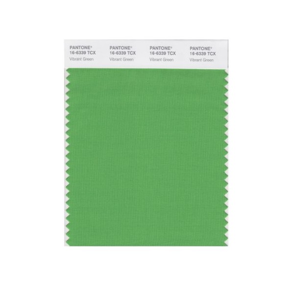 PANTONE Smart 16-6339X Color Swatch Card, Vibrant Green