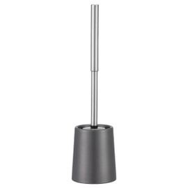 Smartbin Toilet Brush and Holder Toilet Cleaning Brush Double Layer Holder Long Brush Handle High Density Bristles Grey