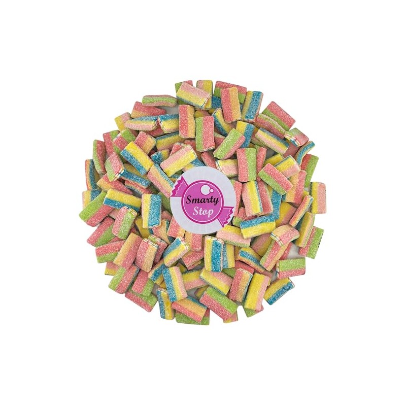 Smarty Stop Sour Licorice Filled Gummy Candy, Brick Shaped Bite-Sized