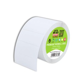 Double Dragon, 57 mm x 32 mm 2100 Thermal Labels on roll for Direct Thermal Printers, Zebra, MUNBYN, Rollo, TSC, Toshiba, Citizen, Eltron and More.