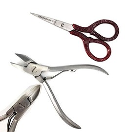 Pedicure Manicure Set Cuticle Nipper Cutter Nail Clipper for Thick or Ingrown Toenails Clippers Cleaner Grooming STAINLESS STEEL NAIL CUTICLE SPOON PUSHER REMOVER CUTTER NIPPER CLIPPER SET Stainless