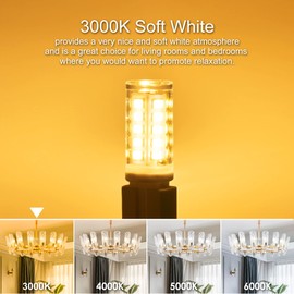 Sailstar G9 LED Bulb, 3000K Soft White, 40W Equivalent, 360 Beam Angle, 400LM, No Flicker, 120V, Bi-pin Base, 4W G9 LED Light Bulbs for Chandelier, 6 Pack, Non-dimmable