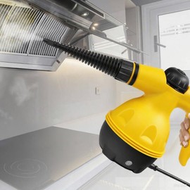 YKYI Detachable 10 in 1 Multipurpose Steamer with Attachments, Handheld Steam Cleaner for Couch, Clothes, Windows, Furniture Cleaning (Amber Yellow)