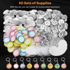 BEAMNOVA 50 Sets of Metal Button Supplies for 32mm 1.26