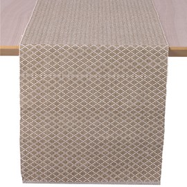 JEMIDI Table Runner Modern Beige 40 x 180 cm - 100% Cotton - Modern Table Runner - Oeko-Tex Certified - Fabric Table Runner - Table Runner Extra Long - Machine Washable