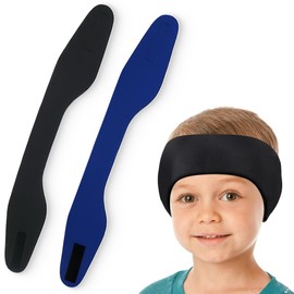 Swimming Headband Children, Ear Protection Swimming Children, Neoprene Swimming Band, Neoprene Headband Children, Swimming Headbands with Velcro Closure, Ears Waterproof Headband for Children (Black +