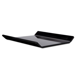 Set of 2 payment plates, cash tray, change tray, cash plate as payment plate made of black Plexiglas® for contactless payment at the sales counter in the cash register area or in the restaurant, café