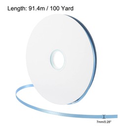 PATIKIL 0.28 Inch Wide 100 Yards Satin Ribbon, Double Face Solid Crafts Roll for Party Home DIY Wrapping Decoration Cornflower Blue