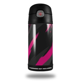 Skin Decal Wrap compatible with Thermos Funtainer 12oz Bottle Jagged Camo Hot Pink (BOTTLE NOT INCLUDED)
