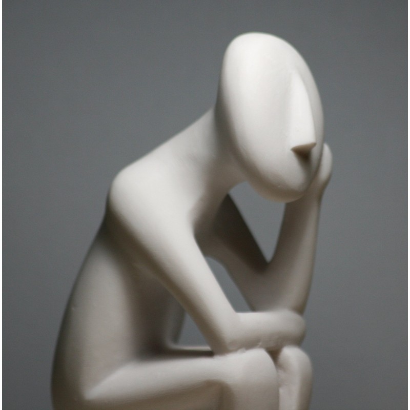 Thinker Cycladic Greek Art Figurine Idol Modern Statue Sculpture Handmade