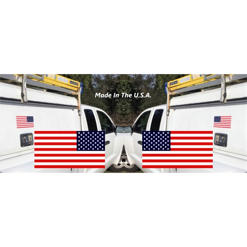 Wheezeway American Flag Stickers 7.5 x 4 Forward Reverse Proportional