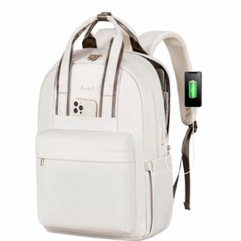 LOVEVOOK Laptop Backpack Purse for Women, 15.6 Inch Travel Laptop Bag with USB Port, Waterproof Work Teacher Nurse Computer Backpack, Durable Casual Daypack