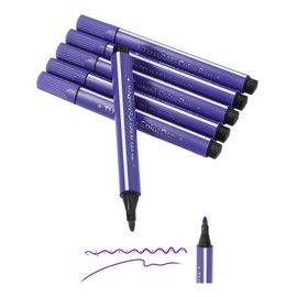 PATIKIL Colored Markers, Purple 6 Pack Washable Coloring Drawing Doodling Markers Broad Line Art Marker Water Color Pens Set for Adult Coloring Books Sketching