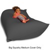 Big Squishy Bean Bag Cover Only Lounge - Soft, Stretchy,