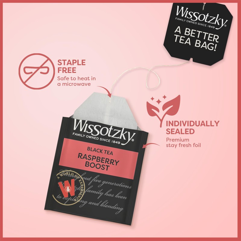 Wissotzky Raspberry Boost Black Tea (3 Pack - 60 Tea