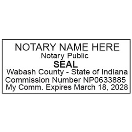 Hubco Purple S-844 Self Inking Notary Stamp - Indiana